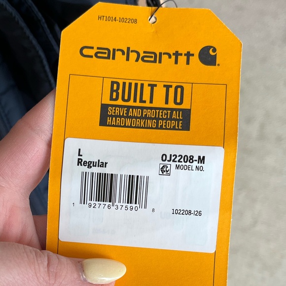 Carhartt OJ2208-M navy blue puffer jacket coat NWT - Picture 3 of 3